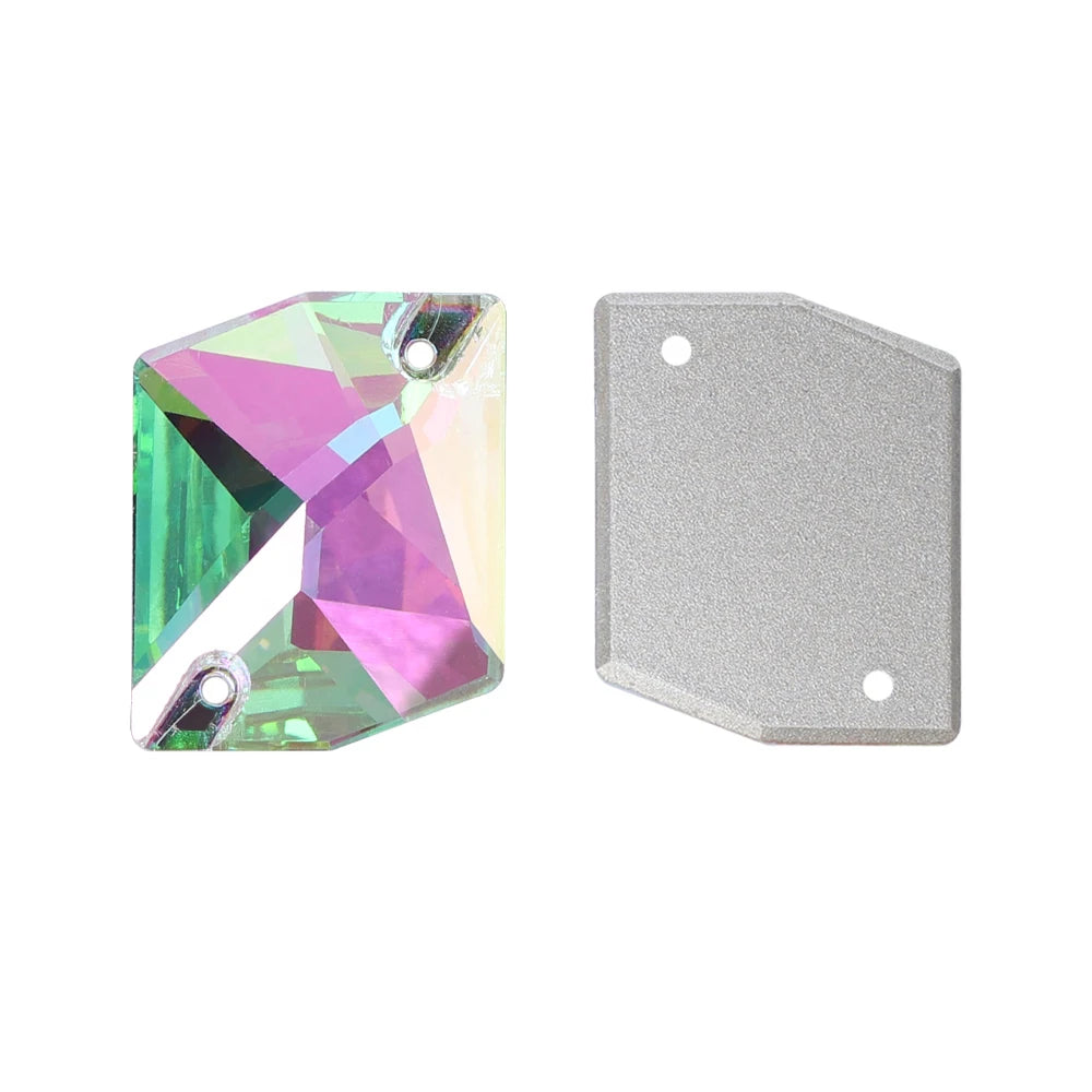 3265 Cosmic Shape 10*12mm/11*14mm/13*17mm/17*21mm Top Quality Durable Innovative Design Clear Glass Sew-on Rhinestones for DIY