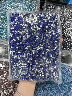 Wholesale High Quality Glass Crystal Stones Customize Rhinestone Bulk Nail Charms Non Hotfix Rhinestones Flat Back for Cloth D