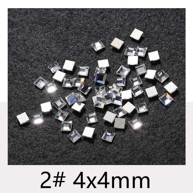 Princess Series Mixed Shapes Flatback Teardrop Crushed Rhinestones Diamond Nail Art Decorations Accessories