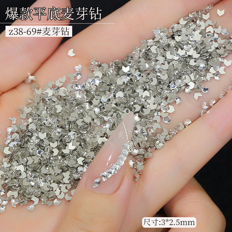 Princess Series Mixed Shapes Flatback Teardrop Crushed Rhinestones Diamond Nail Art Decorations Accessories
