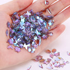 Cross-Border Direct Supply Aurora Phantom Purple Flatback Shaped Rhinestones DIY Nail Art Decorations Wholesale Accessories