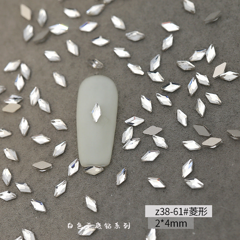 Princess Series Mixed Shapes Flatback Teardrop Crushed Rhinestones Diamond Nail Art Decorations Accessories