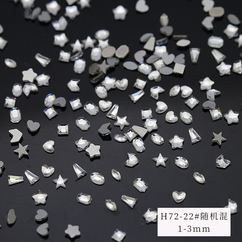 Princess Series Mixed Shapes Flatback Teardrop Crushed Rhinestones Diamond Nail Art Decorations Accessories