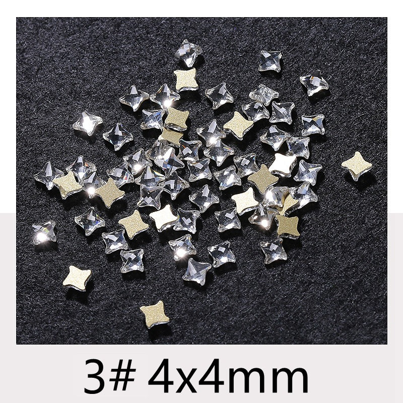 Princess Series Mixed Shapes Flatback Teardrop Crushed Rhinestones Diamond Nail Art Decorations Accessories