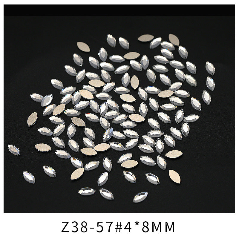 Princess Series Mixed Shapes Flatback Teardrop Crushed Rhinestones Diamond Nail Art Decorations Accessories