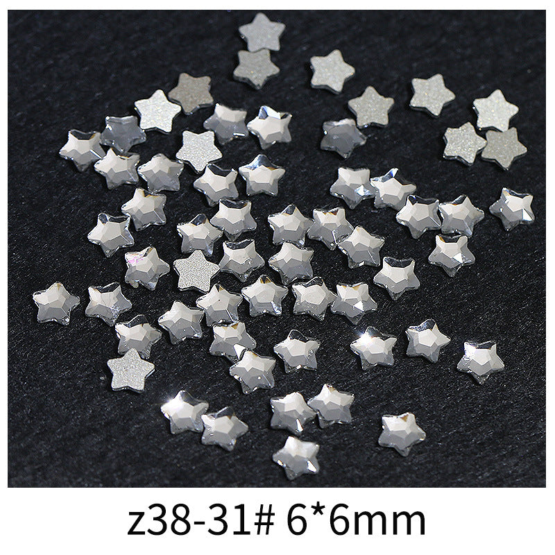 Princess Series Mixed Shapes Flatback Teardrop Crushed Rhinestones Diamond Nail Art Decorations Accessories