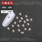 New Hot-Selling Light Pink Gold Base Flatback Shaped Marquise Teardrop Glass Rhinestones DIY Nail Art Accessories Wholesale