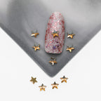 Cross-Border Supply Gold Champagne Flatback Shaped Nail Art Rhinestones Super Sparkle Gel Polish Adhesive Stones Non-Fading Base Color