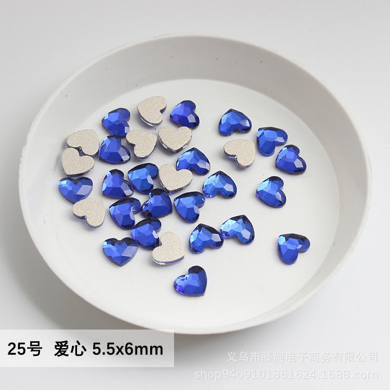 Flatback Shaped Rhinestones Series Deep Blue Colorful Nail Art Decorations Royal Blue Flatback Nail Rhinestones Wholesale Price