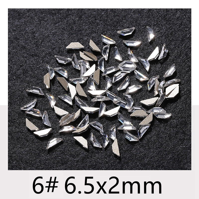 Princess Series Mixed Shapes Flatback Teardrop Crushed Rhinestones Diamond Nail Art Decorations Accessories