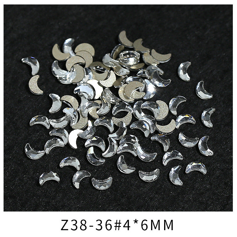 Princess Series Mixed Shapes Flatback Teardrop Crushed Rhinestones Diamond Nail Art Decorations Accessories