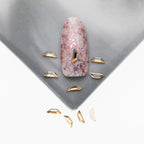 Cross-Border Supply Gold Champagne Flatback Shaped Nail Art Rhinestones Super Sparkle Gel Polish Adhesive Stones Non-Fading Base Color