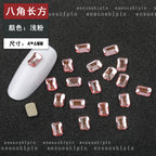 New Hot-Selling Light Pink Gold Base Flatback Shaped Marquise Teardrop Glass Rhinestones DIY Nail Art Accessories Wholesale