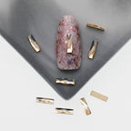 Cross-Border Supply Gold Champagne Flatback Shaped Nail Art Rhinestones Super Sparkle Gel Polish Adhesive Stones Non-Fading Base Color