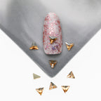 Cross-Border Supply Gold Champagne Flatback Shaped Nail Art Rhinestones Super Sparkle Gel Polish Adhesive Stones Non-Fading Base Color