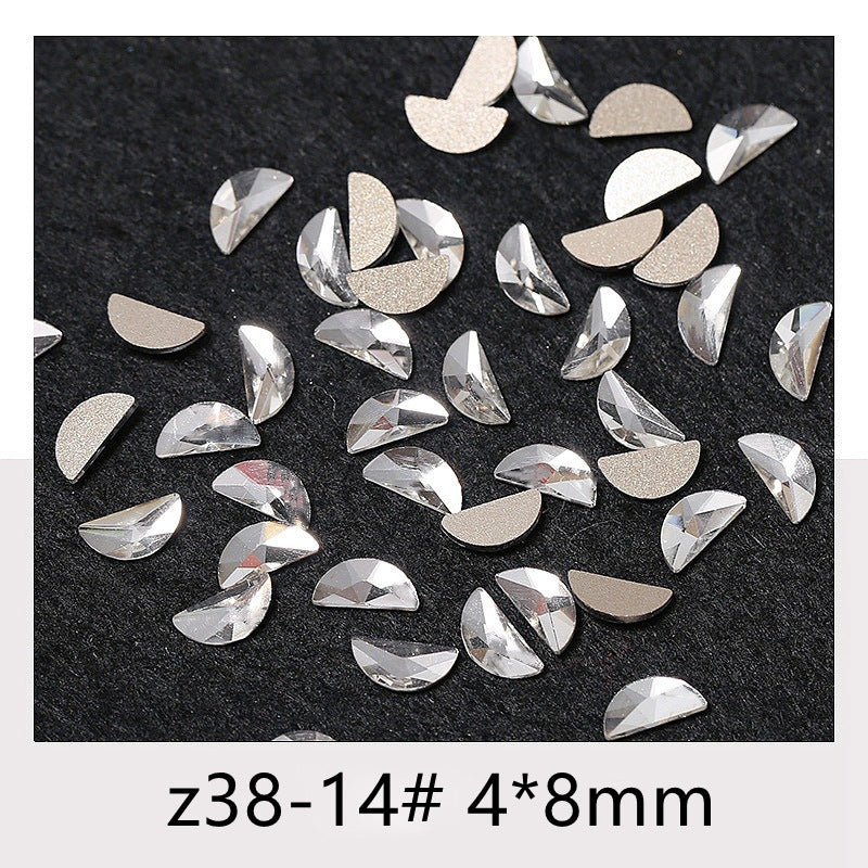 Princess Series Mixed Shapes Flatback Teardrop Crushed Rhinestones Diamond Nail Art Decorations Accessories