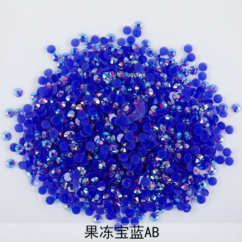 Resin Rhinestones Flatback Round Aurora Jelly AB Rhinestones | Nail Art, Violent Bear DIY, Toy & Phone Case Ornament Accessories