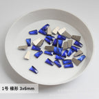 Flatback Shaped Rhinestones Series Deep Blue Colorful Nail Art Decorations Royal Blue Flatback Nail Rhinestones Wholesale Price