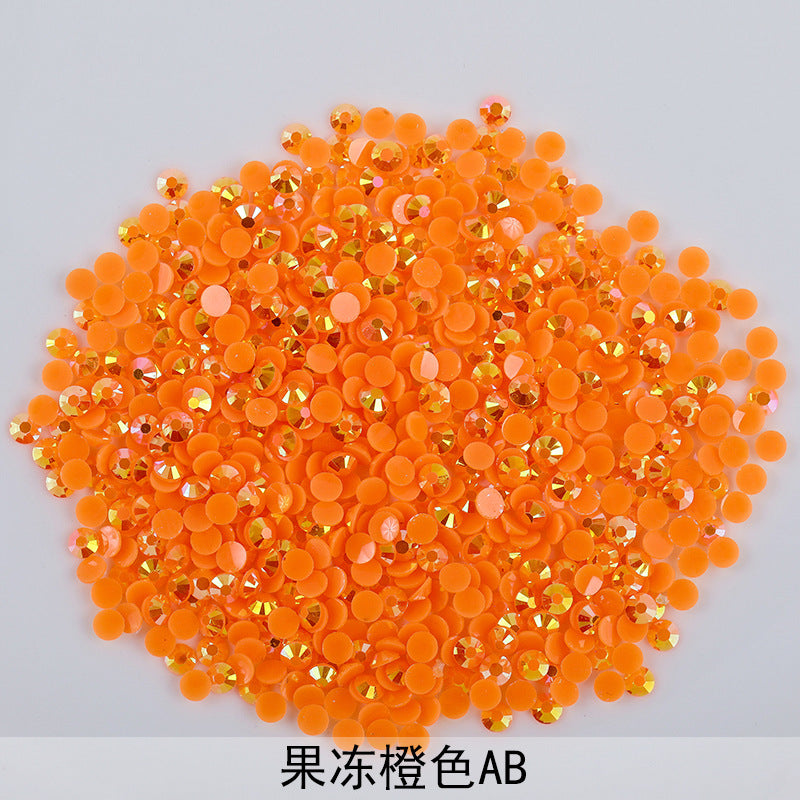 Resin Rhinestones Flatback Round Aurora Jelly AB Rhinestones | Nail Art, Violent Bear DIY, Toy & Phone Case Ornament Accessories