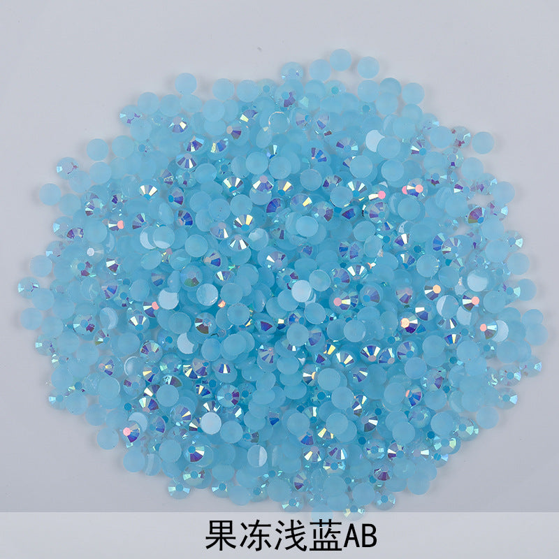 Resin Rhinestones Flatback Round Aurora Jelly AB Rhinestones | Nail Art, Violent Bear DIY, Toy & Phone Case Ornament Accessories