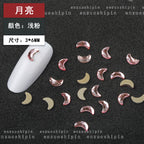 New hot-selling nail art rhinestones, light pink gold base, flat bottom, irregular shape, marquise, teardrop glass rhinestones, DIY nail art accessories wholesale.