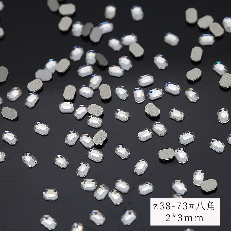 Princess Series Mixed Shapes Flatback Teardrop Crushed Rhinestones Diamond Nail Art Decorations Accessories
