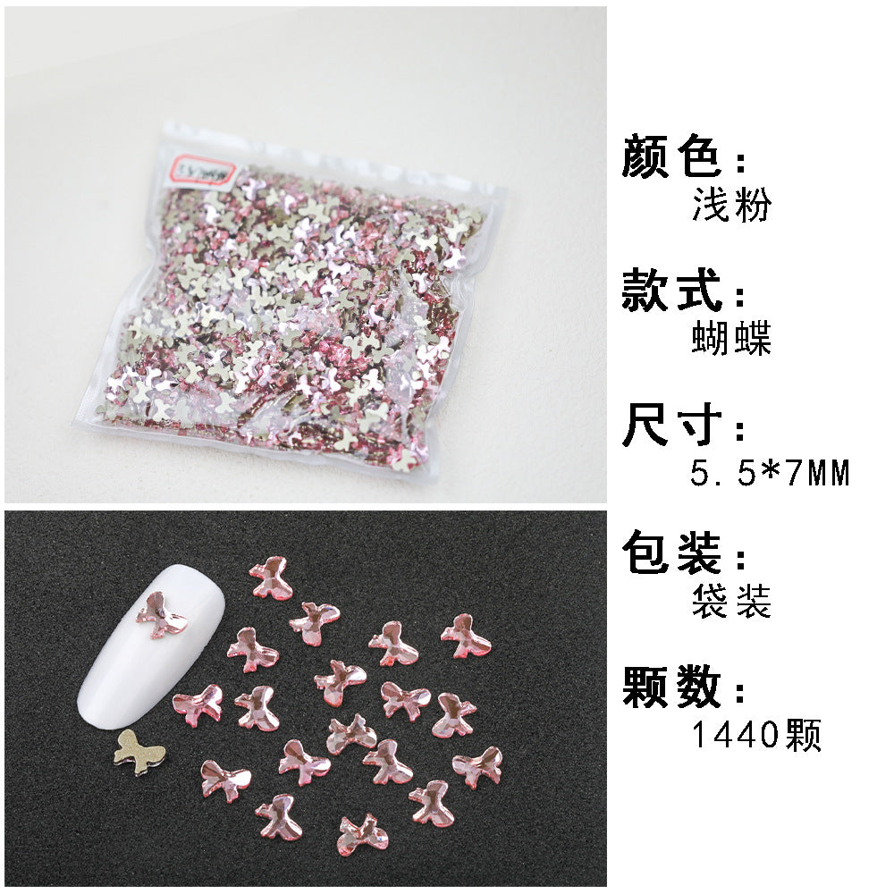 1440 Pcs/Bag Hot-Selling Nail Art Rhinestones: Light Pink Flatback Teardrop Glass Rhinestones | DIY Nail Art Ornaments Wholesale