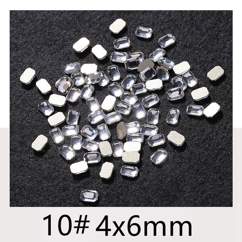 Princess Series Mixed Shapes Flatback Teardrop Crushed Rhinestones Diamond Nail Art Decorations Accessories