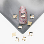 Cross-Border Supply Gold Champagne Flatback Shaped Nail Art Rhinestones Super Sparkle Gel Polish Adhesive Stones Non-Fading Base Color