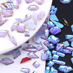 Cross-Border Direct Supply Aurora Phantom Purple Flatback Shaped Rhinestones DIY Nail Art Decorations Wholesale Accessories