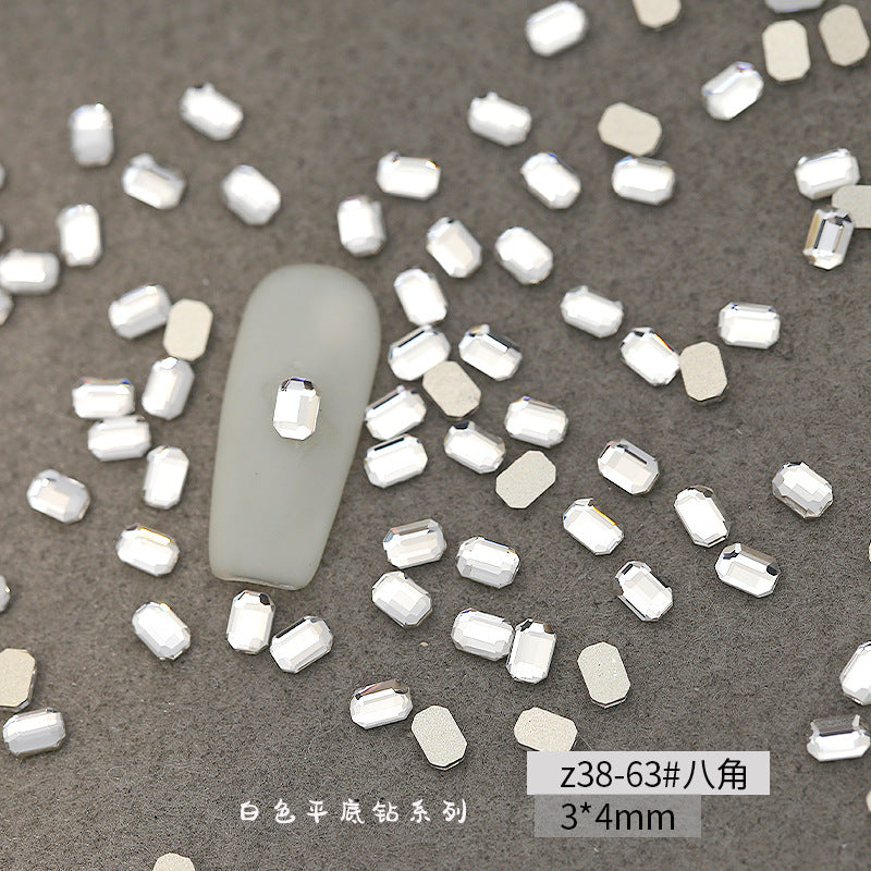 Princess Series Mixed Shapes Flatback Teardrop Crushed Rhinestones Diamond Nail Art Decorations Accessories