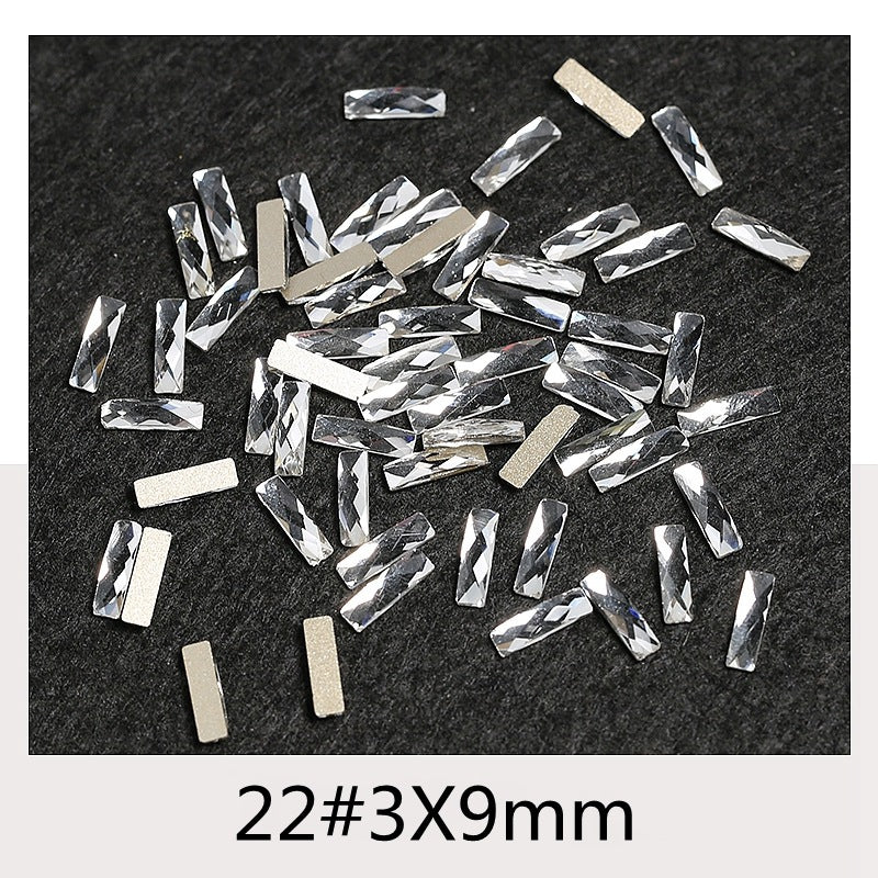 Princess Series Mixed Shapes Flatback Teardrop Crushed Rhinestones Diamond Nail Art Decorations Accessories