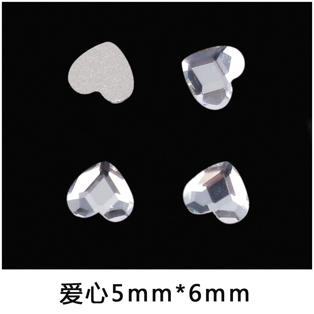 Mini Small Mixed Flatback Multi-Style Shaped Rhinestones Super Sparkle White Glass Nail Art Decorations