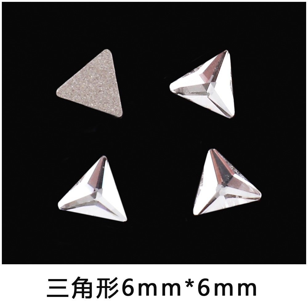 Mini Small Mixed Flatback Multi-Style Shaped Rhinestones Super Sparkle White Glass Nail Art Decorations