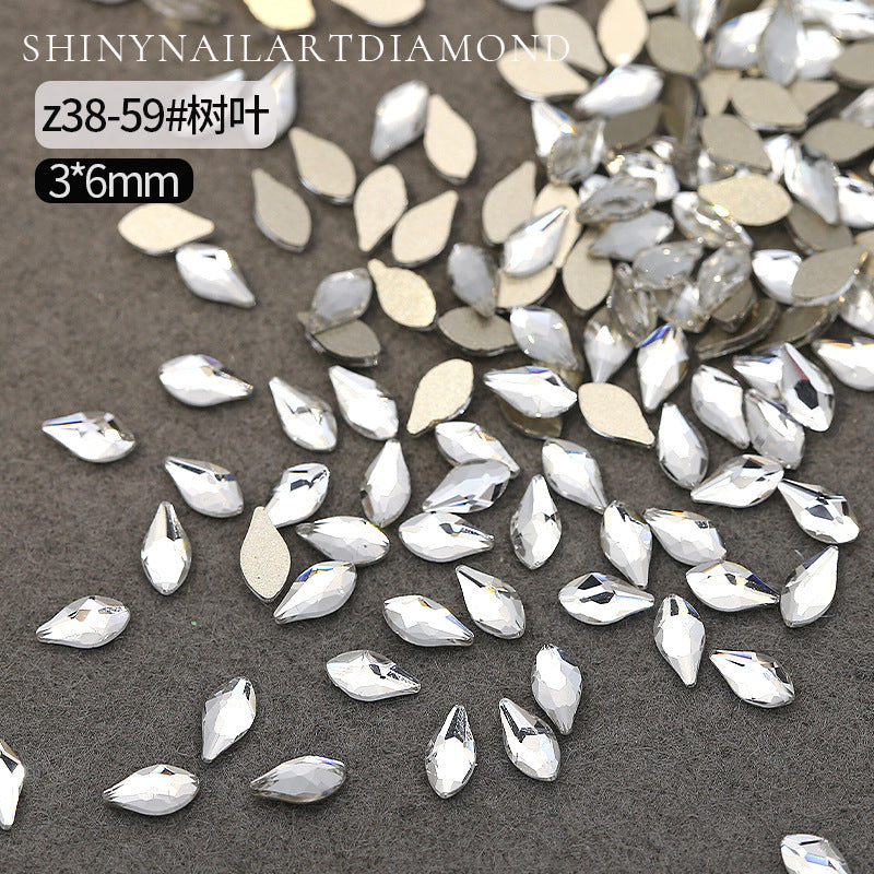 Princess Series Mixed Shapes Flatback Teardrop Crushed Rhinestones Diamond Nail Art Decorations Accessories