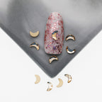 Cross-Border Supply Gold Champagne Flatback Shaped Nail Art Rhinestones Super Sparkle Gel Polish Adhesive Stones Non-Fading Base Color