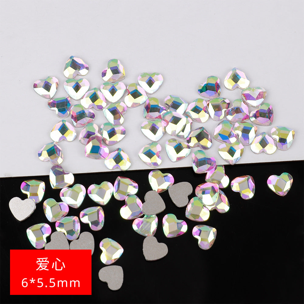 Mini Small Mixed Flatback Multi-Style Shaped Rhinestones Super Sparkle White Glass Nail Art Decorations