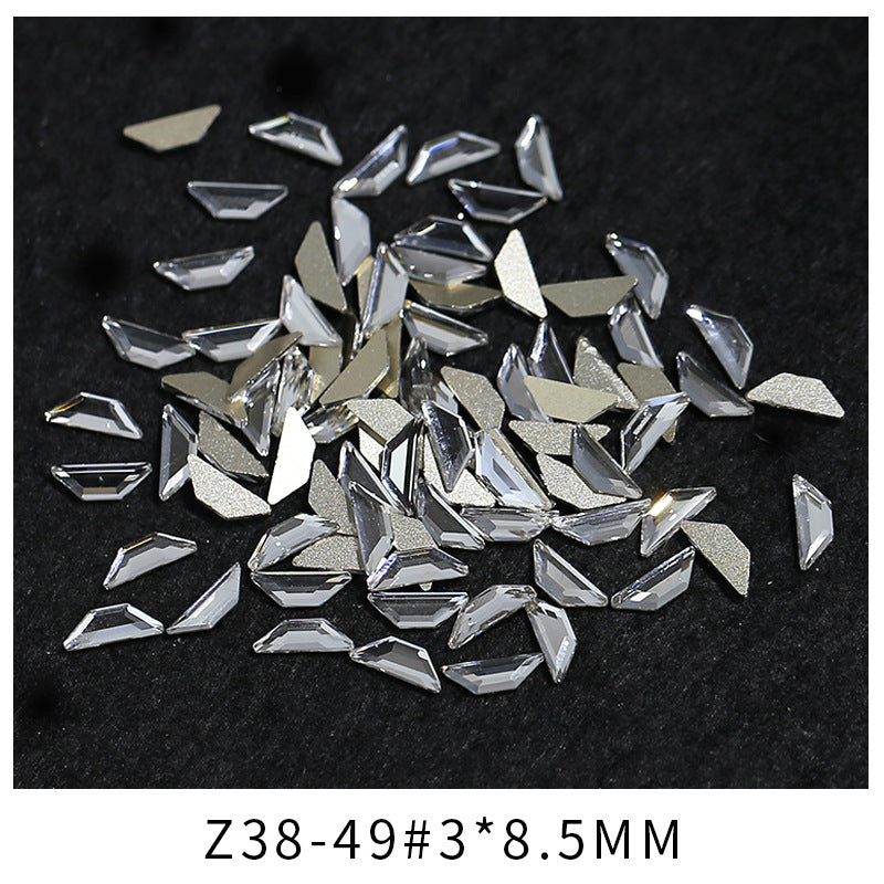 Princess Series Mixed Shapes Flatback Teardrop Crushed Rhinestones Diamond Nail Art Decorations Accessories