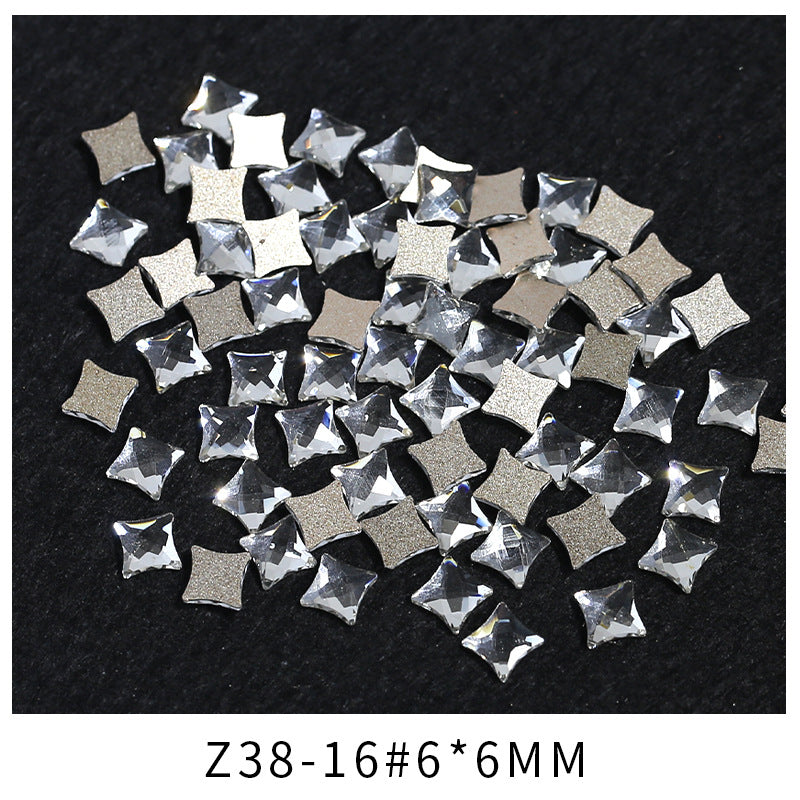 Princess Series Mixed Shapes Flatback Teardrop Crushed Rhinestones Diamond Nail Art Decorations Accessories