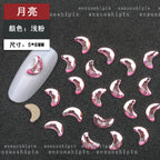 New Hot-Selling Light Pink Gold Base Flatback Shaped Marquise Teardrop Glass Rhinestones DIY Nail Art Accessories Wholesale