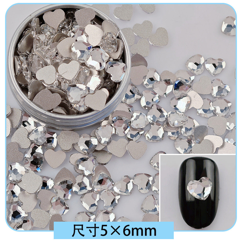 Mini Small Mixed Flatback Multi-Style Shaped Rhinestones Super Sparkle White Glass Nail Art Decorations