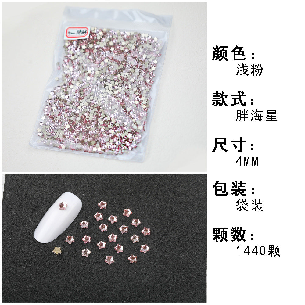 1440 Pcs/Bag Hot-Selling Nail Art Rhinestones: Light Pink Flatback Teardrop Glass Rhinestones | DIY Nail Art Ornaments Wholesale