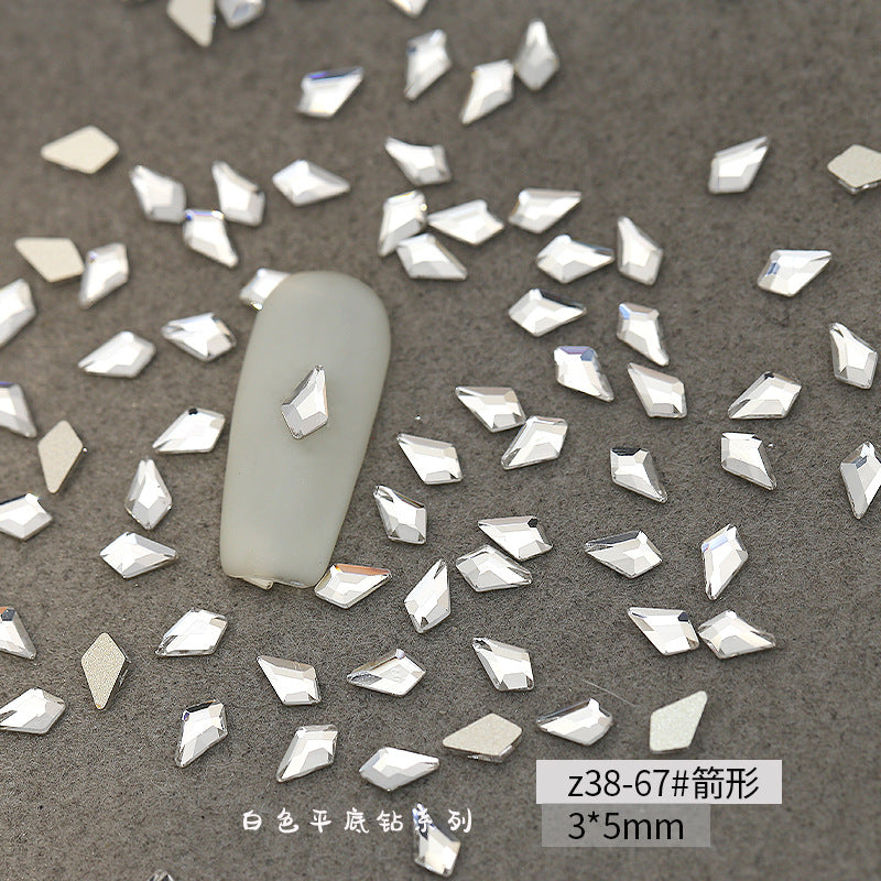 Princess Series Mixed Shapes Flatback Teardrop Crushed Rhinestones Diamond Nail Art Decorations Accessories