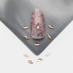 Cross-Border Supply Gold Champagne Flatback Shaped Nail Art Rhinestones Super Sparkle Gel Polish Adhesive Stones Non-Fading Base Color