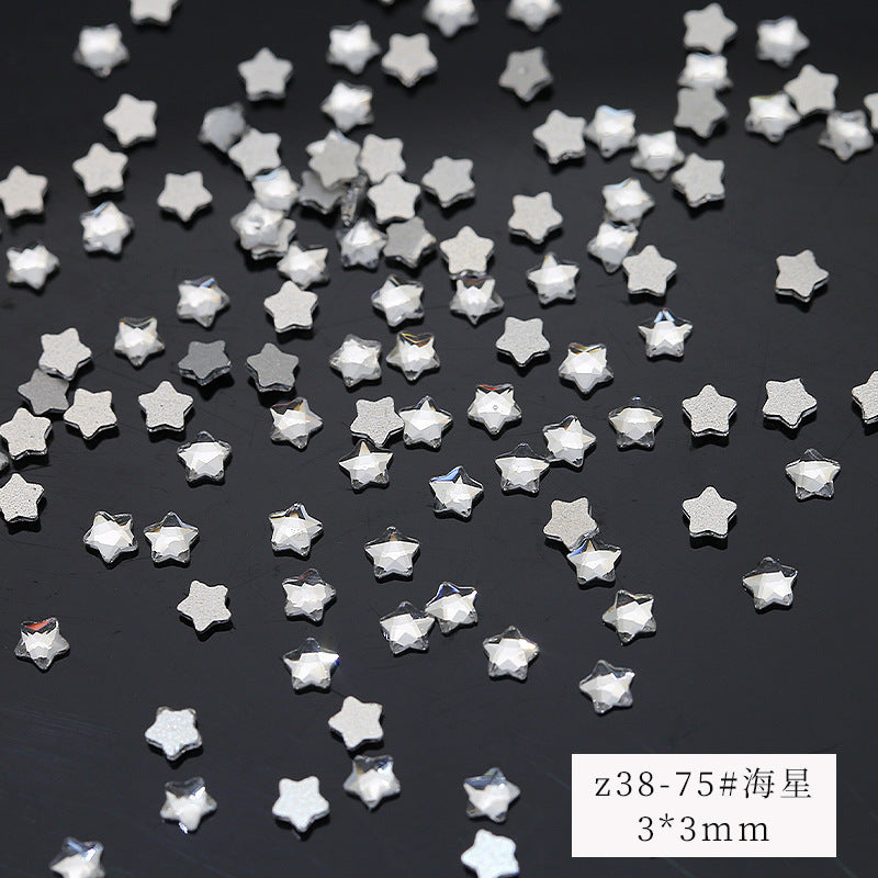 Princess Series Mixed Shapes Flatback Teardrop Crushed Rhinestones Diamond Nail Art Decorations Accessories