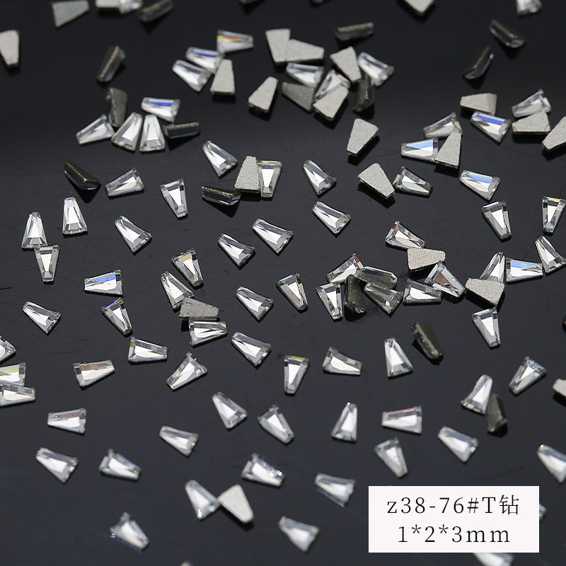 Princess Series Mixed Shapes Flatback Teardrop Crushed Rhinestones Diamond Nail Art Decorations Accessories