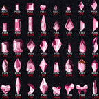 New Hot-Selling Light Pink Gold Base Flatback Shaped Marquise Teardrop Glass Rhinestones DIY Nail Art Accessories Wholesale