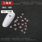 New hot-selling nail art rhinestones, light pink gold base, flat bottom, irregular shape, marquise, teardrop glass rhinestones, DIY nail art accessories wholesale.