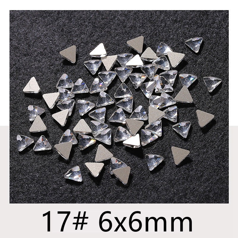 Princess Series Mixed Shapes Flatback Teardrop Crushed Rhinestones Diamond Nail Art Decorations Accessories