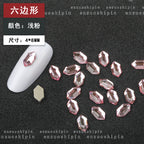 New Hot-Selling Light Pink Gold Base Flatback Shaped Marquise Teardrop Glass Rhinestones DIY Nail Art Accessories Wholesale